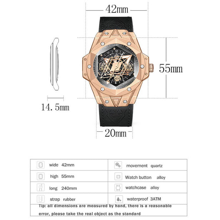 ONOLA Novelty Geometric Watch with Unique Face