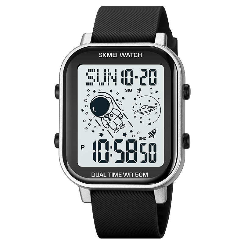 SKMEI 1971 Space Odyssey Digital Square Watch for Men w/ 50m Waterproof