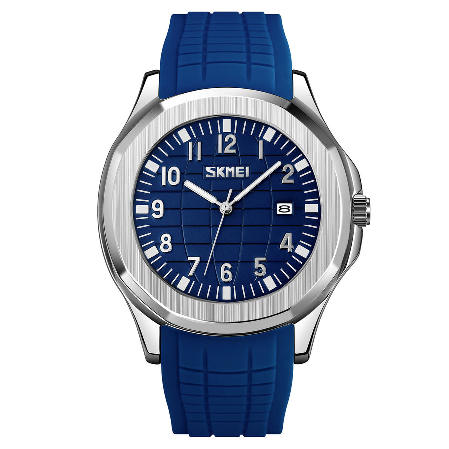 SKMEI 9286 Reloj de negocios estilo deportivo para hombre con esfera 3D