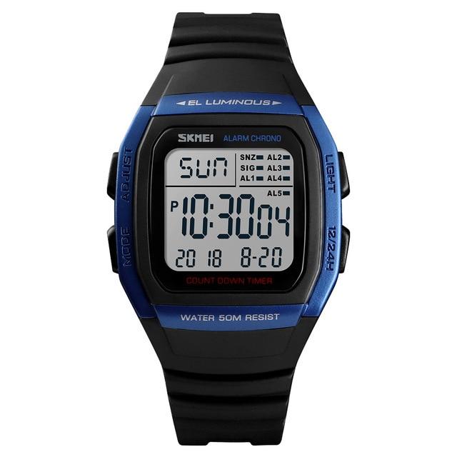 SKMEI 1278 Fashion Men Sports Digital Watch w/ Count Down