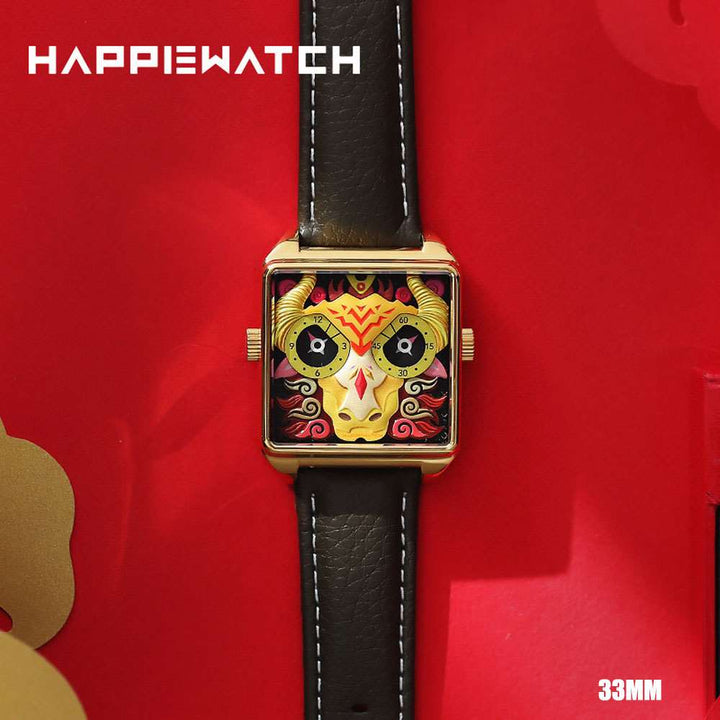 HAPPIEWATCH Sacred Cow Square Watch