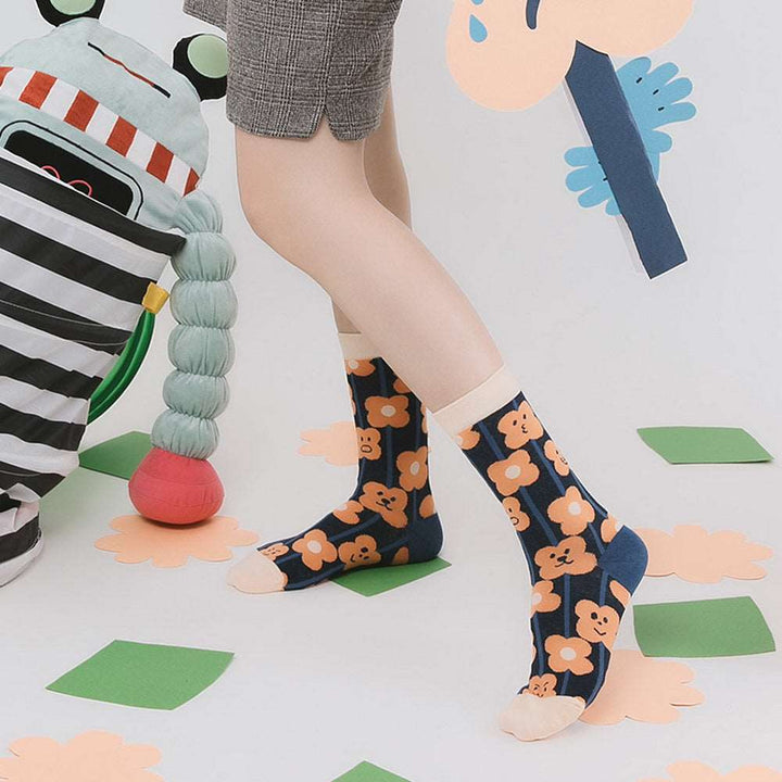 Himiyako Fashion Socks w/ Japanese Cartoon Style Pattern D940