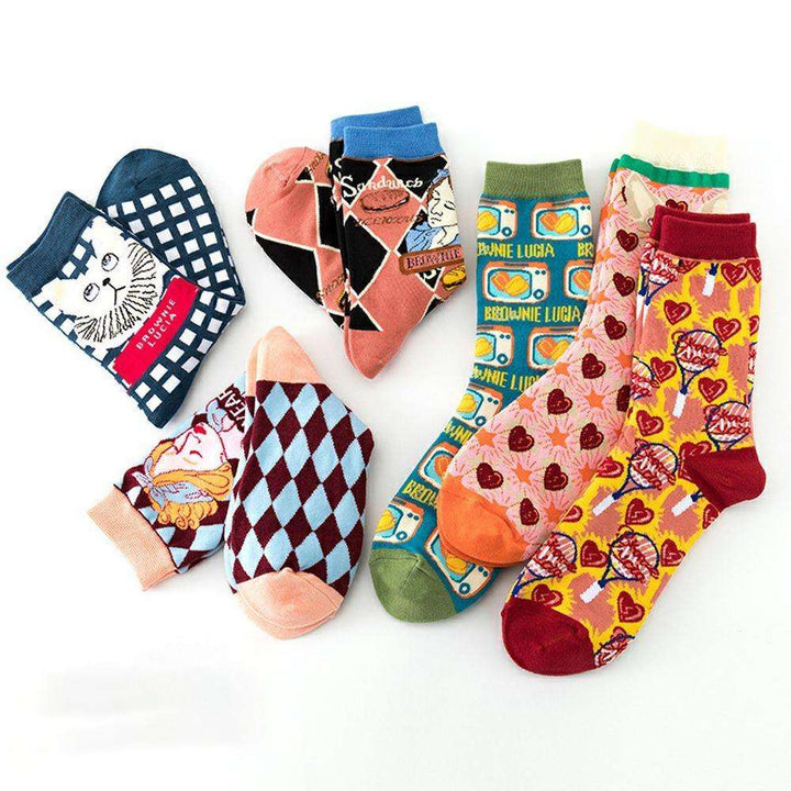 Mox JT Women Cute Cat Cartoon Socks for Winter - FantaStreet