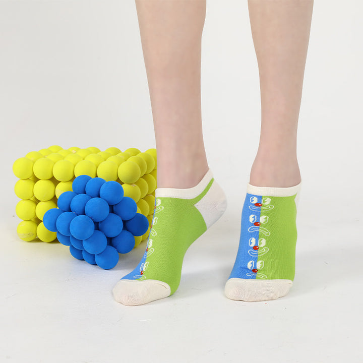 Beligogo Cartoon Clown Low Cut  Socks