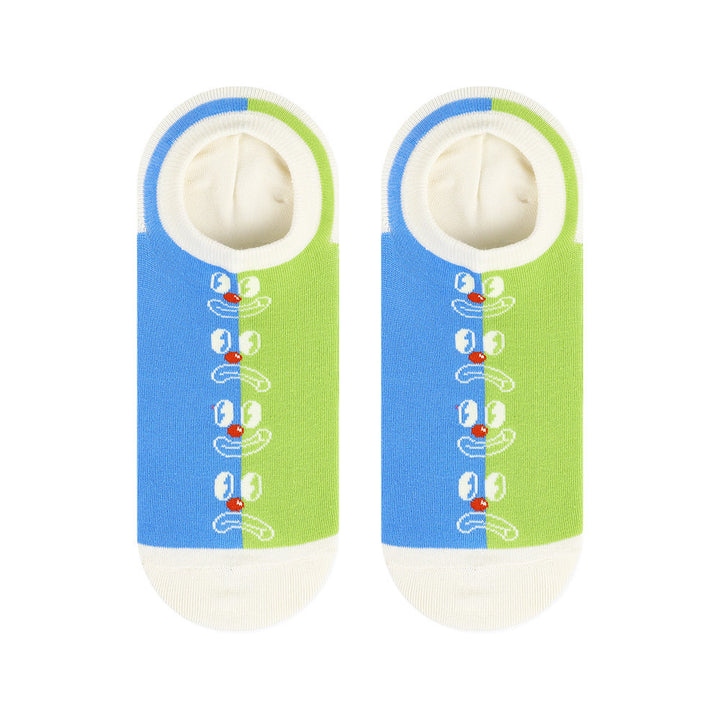 Beligogo Cartoon Clown Loafer Socks