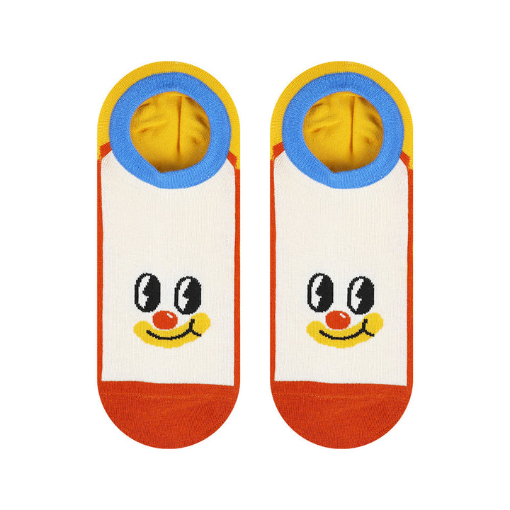 Beligogo Cartoon Clown Low Cut  Socks