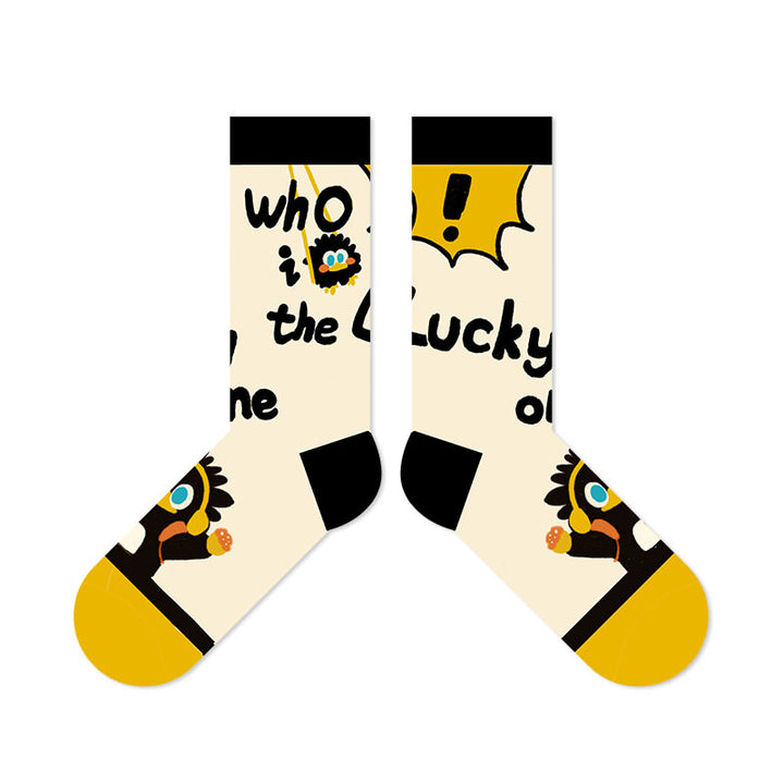 Beligogo Trendy Penguin Crew Socks: Soft, Comfortable Socks with Non-Slip Grip