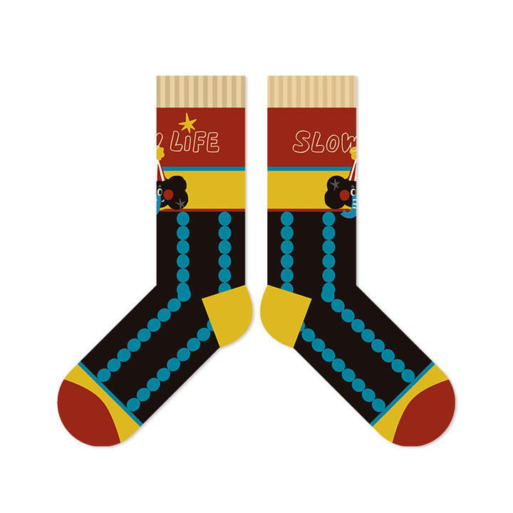 Beligogo 5-Pair Lovely Elephant Crew Socks: Soft, Breathable & Non-Slip Unisex Hosiery