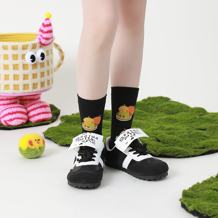 Beligogo 4-Variety Cheerful Parrot Crew Socks: Soft, Breathable, Non-Slip for All Seasons