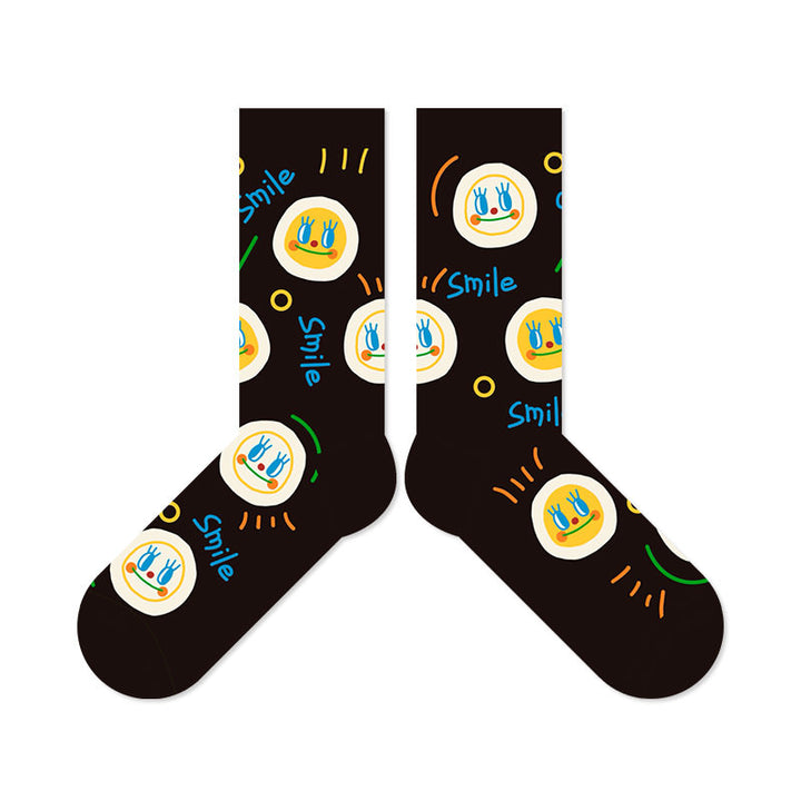Beligogo Stunning 4-Set Galactic-Themed Cosmic Crew Socks: Breathable, Odor-Resistant, All-Season Comfort