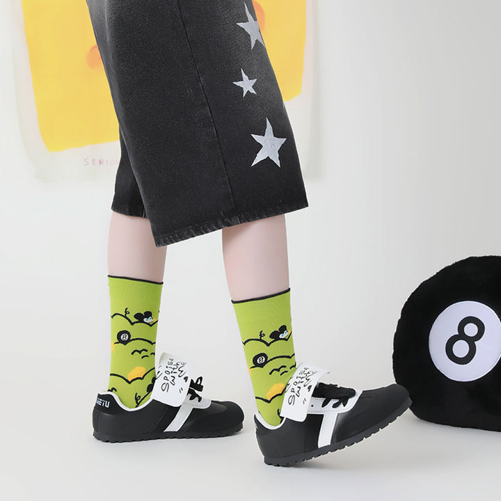 Beligogo Astounding 5-Pack Delightful Black Bean Cartoon Mouse Socks