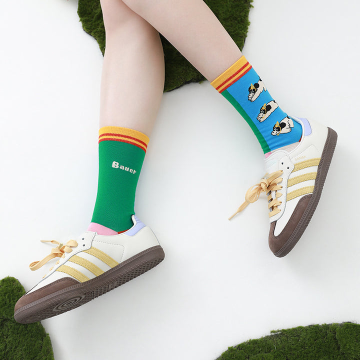 Beligogo Whimsical Barkly 5-Pair Cushy Pup Trouser Socks
