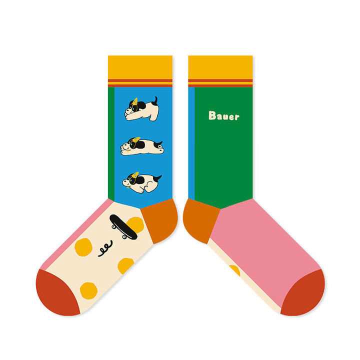 Beligogo Fantastic Barkly 5-Pack Snug Pup Mid-Calf Stockings