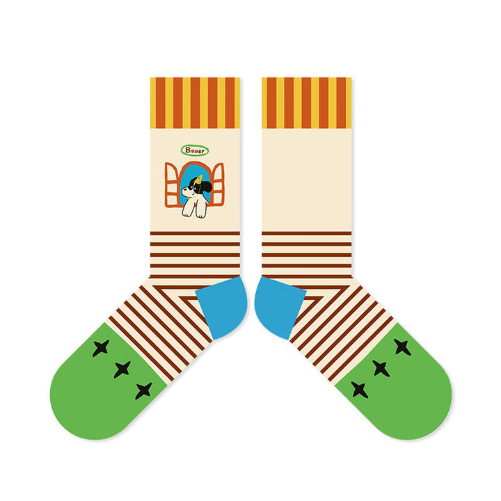 Beligogo Splendid Barkly 5-Pair Cozy Pup Ankle Length Socks