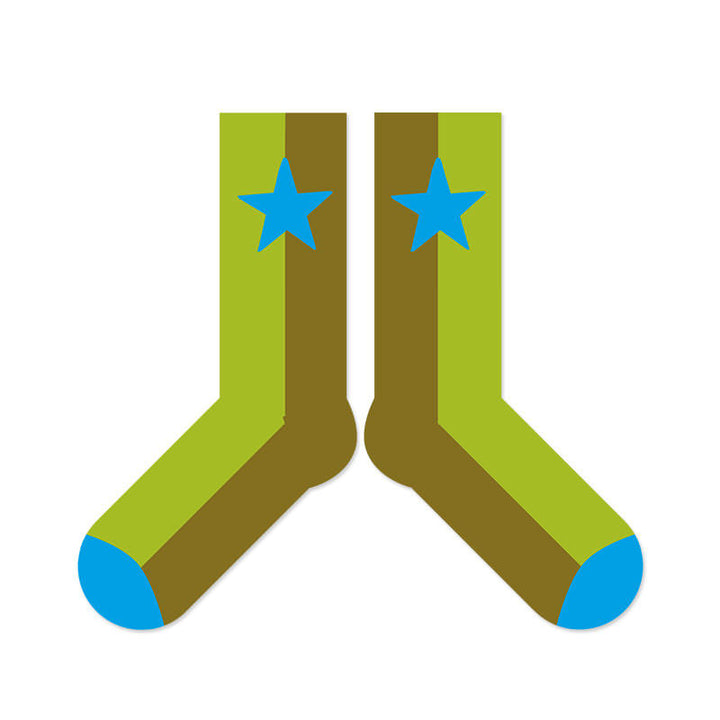 5 Chic & Soft Geometric Pattern Mid-Calf Socks - Secure, Odor-Neutralizing & Versatile Must-Haves