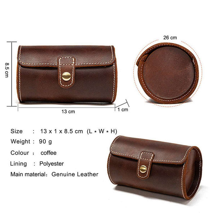  Leather 2 Watch Travel Case