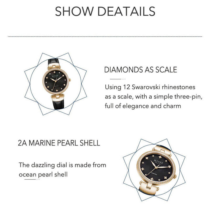 JUVET 7010 Marine Pearl Dial Watch Waterproof