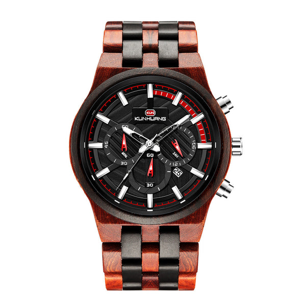 KUNHUANG 1018A Handmade Watch Wood for Men 100% Natural