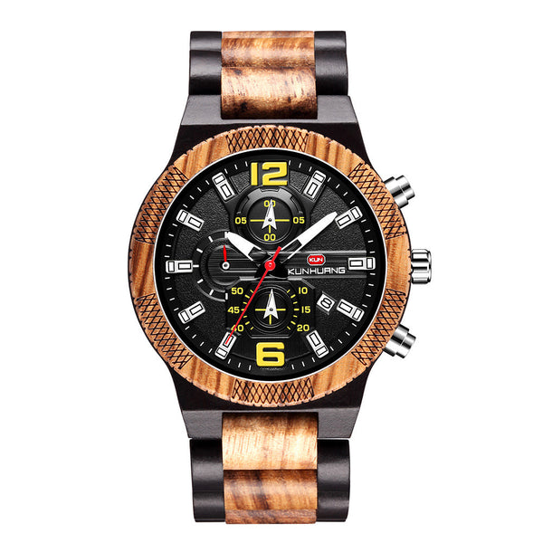 KUNHUANG 1019 Handmade Wooden Watches For Men