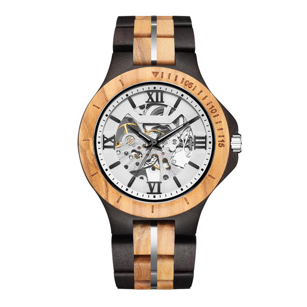 KUNHUANG 1030 Multifunction Wood Watches for Men
