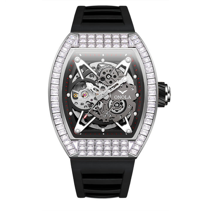 ONOLA Tonneau Shaped Watch With Gears Showing ON3838F