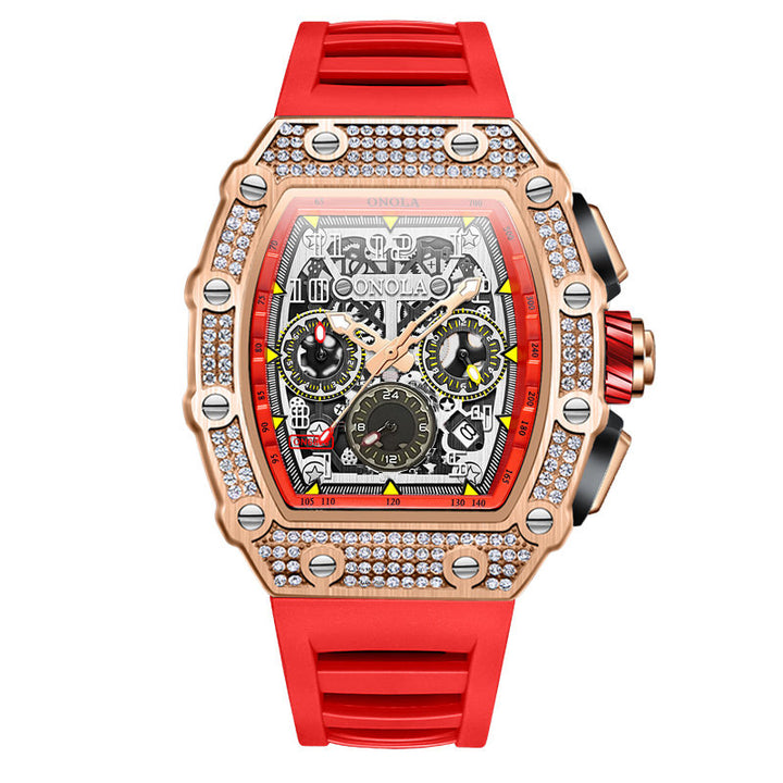ONOLA Men's Bling Watch with Exposed Gears