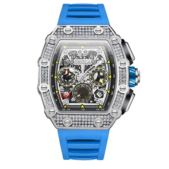 ONOLA Men's Bling Watch with Exposed Gears