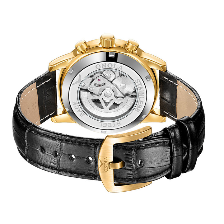 ONOLA Skeleton Back Watch for Men