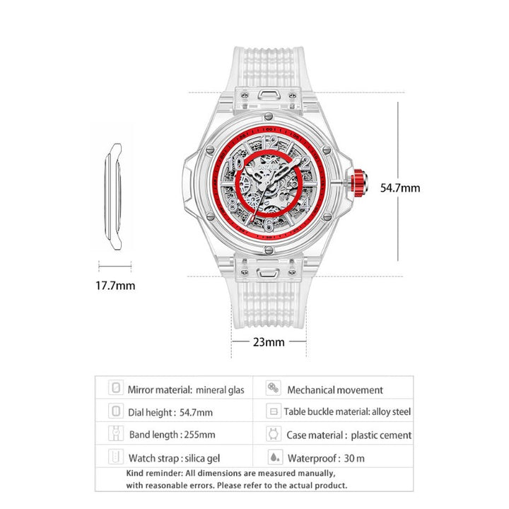 ONOLA Mechanical See Through Watch for Men