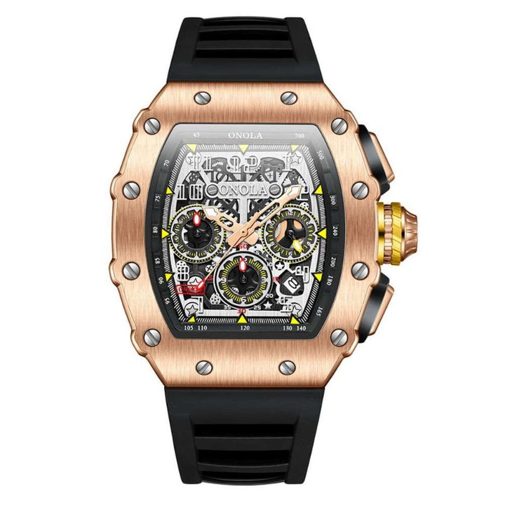 ONOLA 6826 Quartz Skeleton Watch for Men