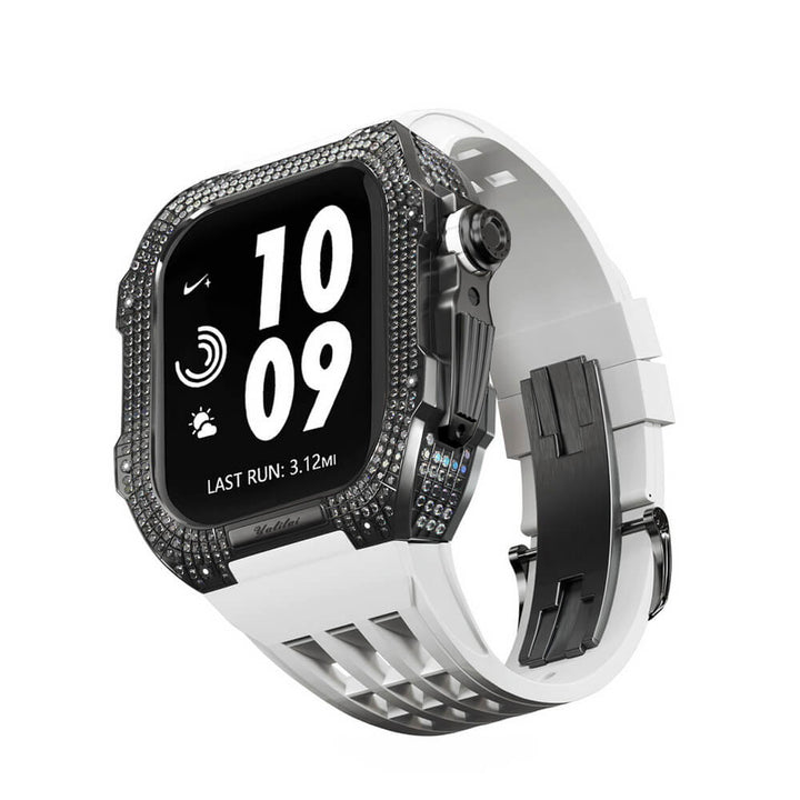 Luxury Diamond Apple Watch Case Titanium  45mm iWatch Suitable