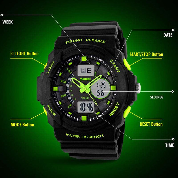 SKMEI 1061 Kids Watch for Boys w/ Multiple Time Zone