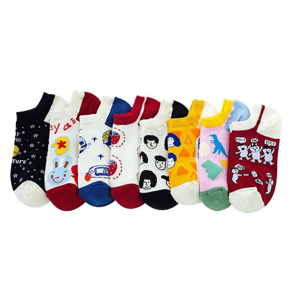 Mox Low Cut Fun Socks Cartoon for Women