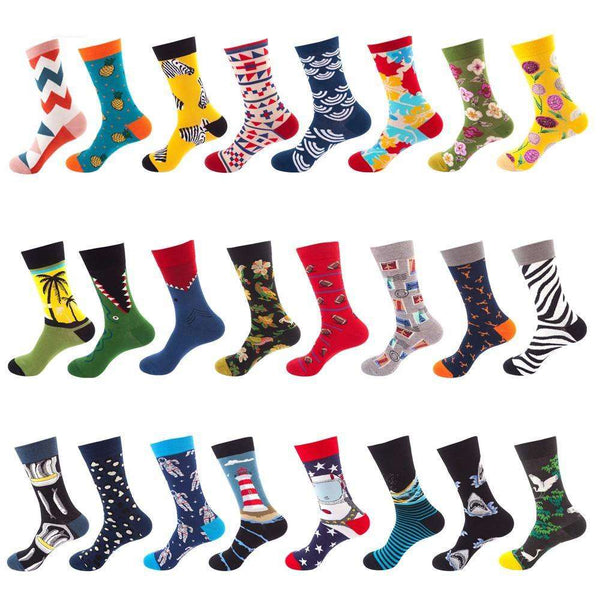 Mox JT Printed Autumn Funny Socks - Multi Color Optional - FantaStreet