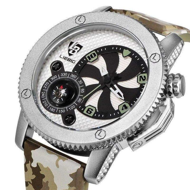 LIEBIG F302 Fashion Camouflage Quartz Watch for Men w/ Compass - FantaStreet