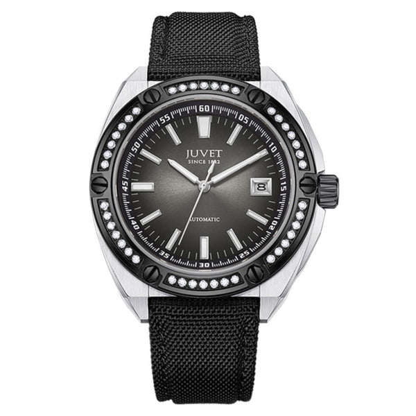 JUVET 7003 Excellent Automatic Swiss Watch for Men 50m Waterproof - Elegant Black A3