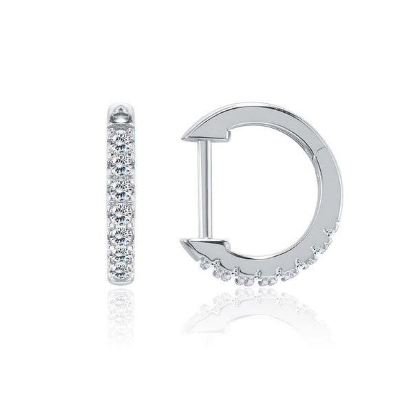 SKMEI LKN005 Gold Plated Earrings Hoops for Women Inlaid Cubic Zirconia