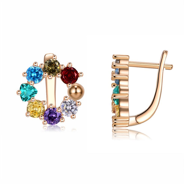 SKMEI KZCE288 Multi-color Zirconia Ring Earrings for Women