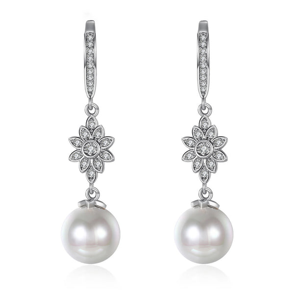 SKMEI LKN013 Boucles d'oreilles en forme de goutte de perles pour dames