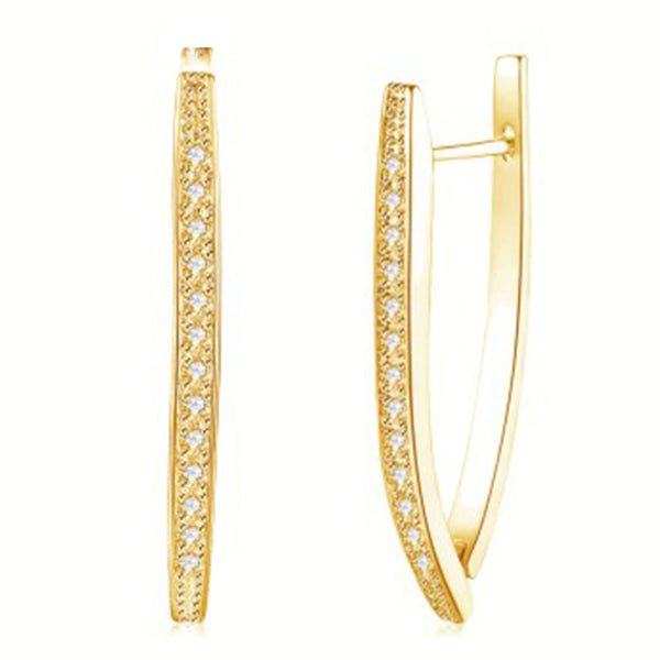 SKMEI LKN015 V-Shaped Geometric Earrings Hoop for Ladies