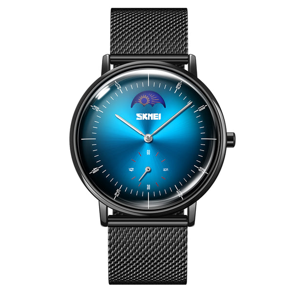 Reloj SKMEI 9245 con fase lunar personalizado para hombre IP67 con correa de acero inoxidable