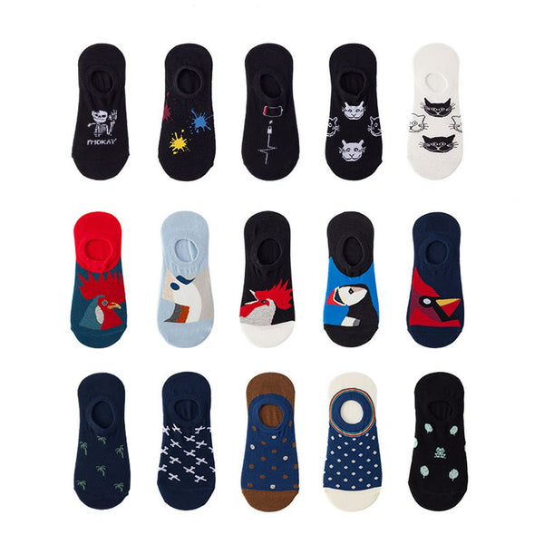 Série de chaussettes mignonnes Mox Low Cut pour unisexe