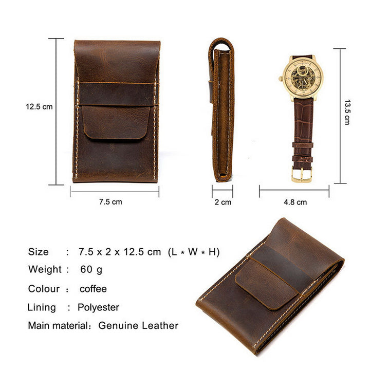 Genuine Leather Single Watch Case for Women