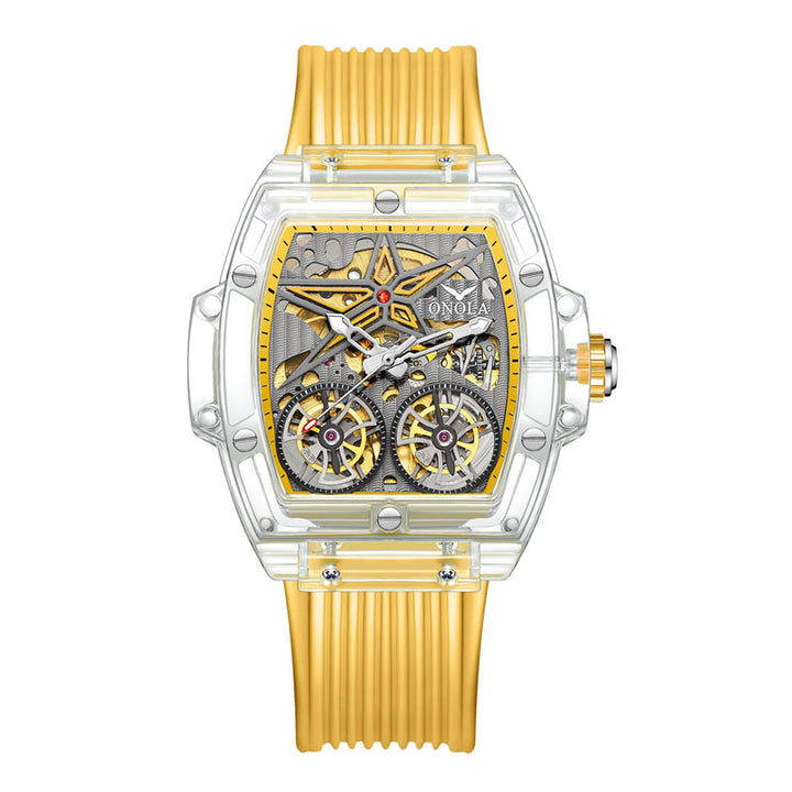 ONOLA Luxury Automatic Skeleton Watch for Men