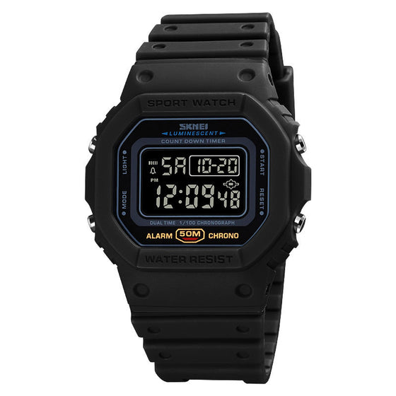 SKMEI 1628 Men's Square Digital Watch Waterproof 50m