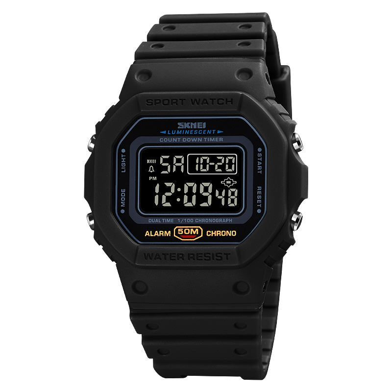 SKMEI 1628 Classic Men's Square Digital Watch Waterproof 50m