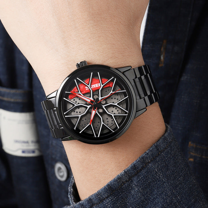 SKMEI 1990 Spinning Car Wheel Watch