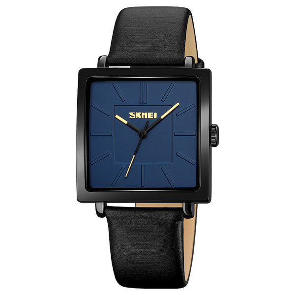 SKMEI 2032 Montre minimaliste pour homme avec bracelet en cuir