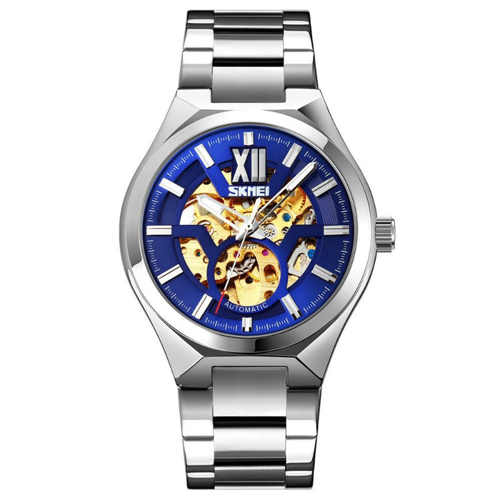 SKMEI 9258 Mechanical Skeleton Watch with Visible Gears