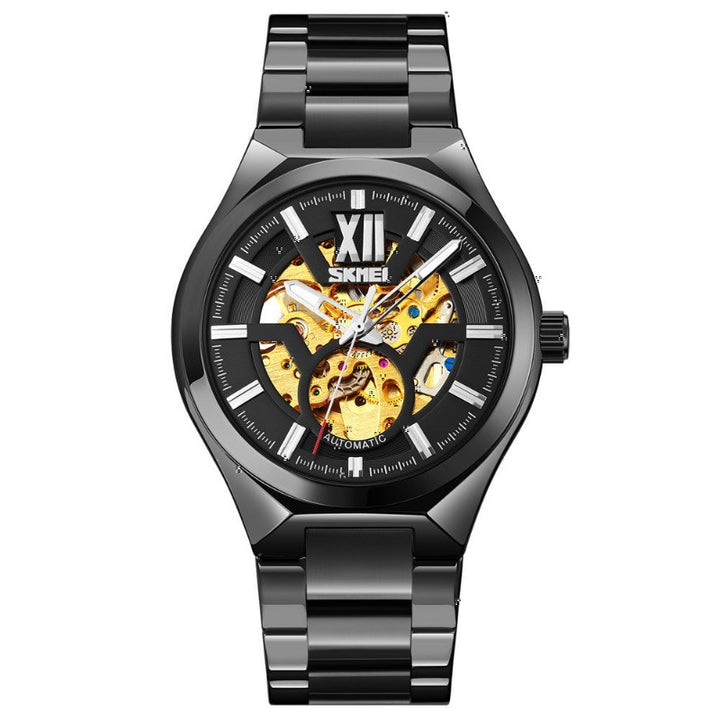 SKMEI 9258 Mechanical Skeleton Watch with Visible Gears